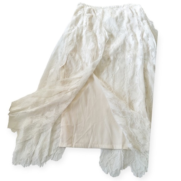 Divine Heritage Split Lace Midi Skirt, White, Size Small, Never worn - Picture 5 of 10